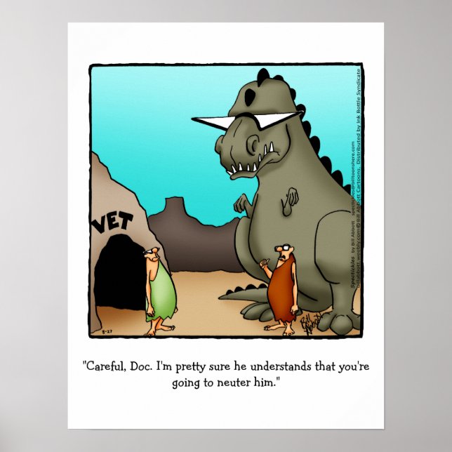 Funny Dinosaur Spaß Poster Gift (Vorne)
