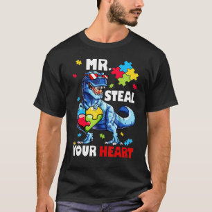 Funny Dinosaur T Rex Embrace Autismus Bewusstseins T-Shirt