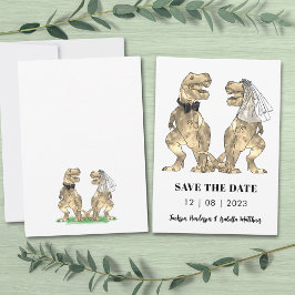 Funny Dinosaur Wedding Save The Date