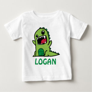 Funny Dinosaurier Cartoon mit Namen Baby T-shirt