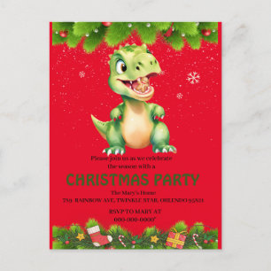 Funny Dinosaurier fressen Lebkuchen Weihnachten Postkarte