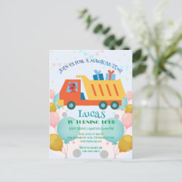 Funny Dinosaurier Garbage LKW Geburtstagspartei Na Postkarte