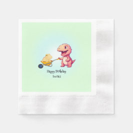 Funny Dinosaurier Strohkarren Geburtstagskinder Pa Serviette