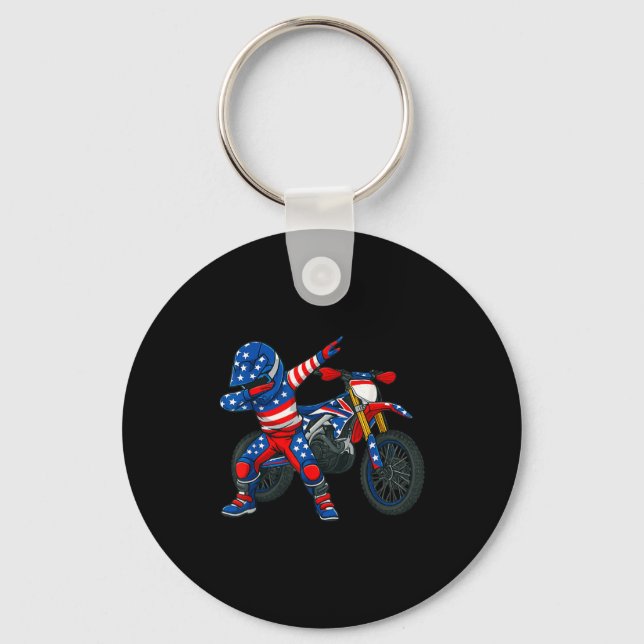 Funny Dirt Bike Art Rider Motocross Motorcycle Dir Schlüsselanhänger (Vorderseite)