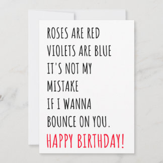 Funny Dirty Happy Birthday Card for Him Einladung