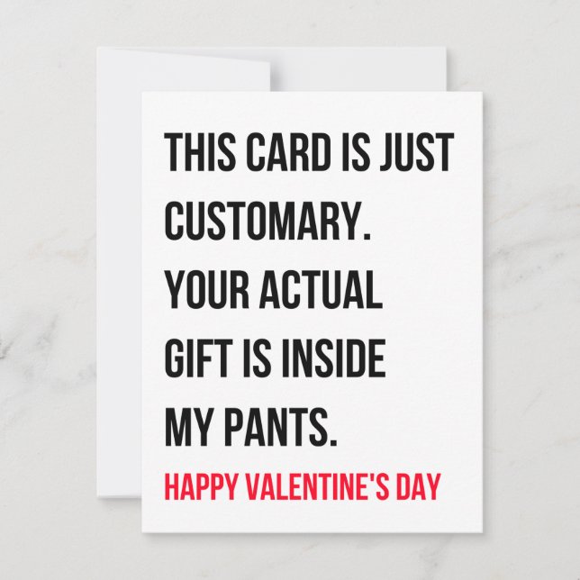 Funny Dirty Naughty Valentines Carte de jour (Devant)