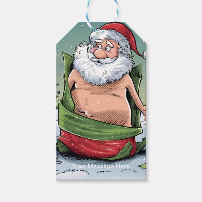 Funny Dirty Santa Christmas Collection Geschenkanhänger (Vorderseite)
