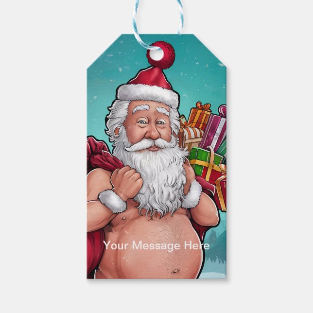 Funny Dirty Santa Christmas Collection Geschenkanhänger (Vorderseite)