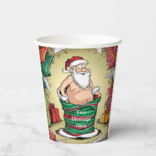 Funny Dirty Santa Christmas Collection Pappbecher