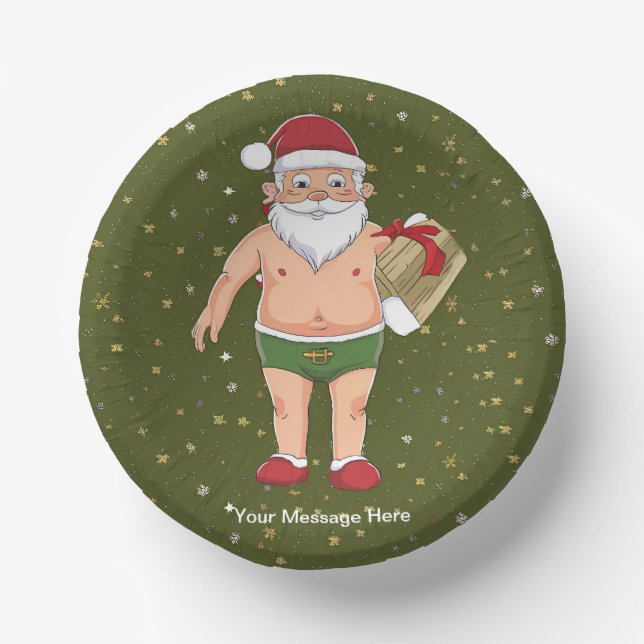Funny Dirty Weihnachtsauflistungspapier Pappteller (Vorderseite)