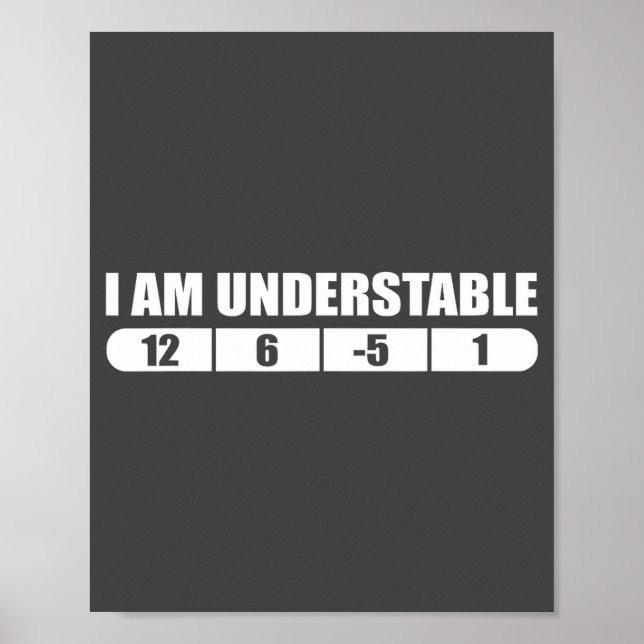 Funny Disc Golf Quote Design, I Am Understable Fri Poster (Vorne)