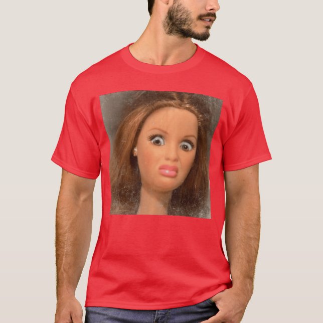 Funny Disgusting Doll face Meme friends T-Shirt (Vorderseite)