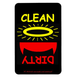 Funny Dishwasher Magnet Devil Angel