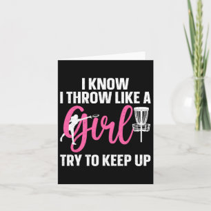 Funny Disk Golf Design für Girl Women Disc Golf Lo Karte