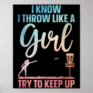 Funny Disk Golf Design für Girl Women Disc Golf Lo Poster