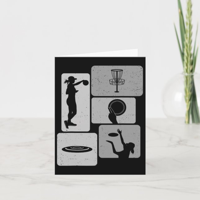 Funny Disk Golf Player Cool Flying Disk Sports Ent Karte (Vorderseite)