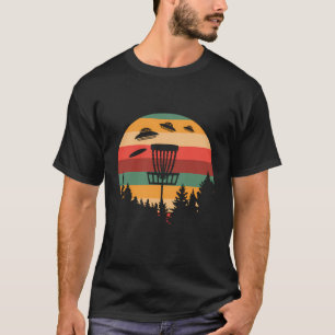 Funny Disk Golf Ufo Gift Player Coach Retro T-Shirt