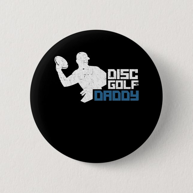 Funny Disk Golf Vater Frisbee Vater Button (Vorderseite)