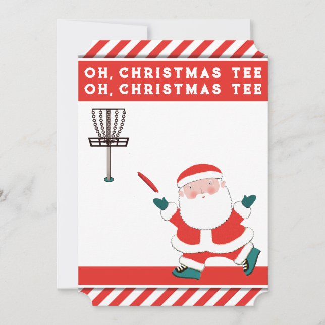 Funny Disk Golf Weihnachtskarten Feiertagskarte (Vorderseite)