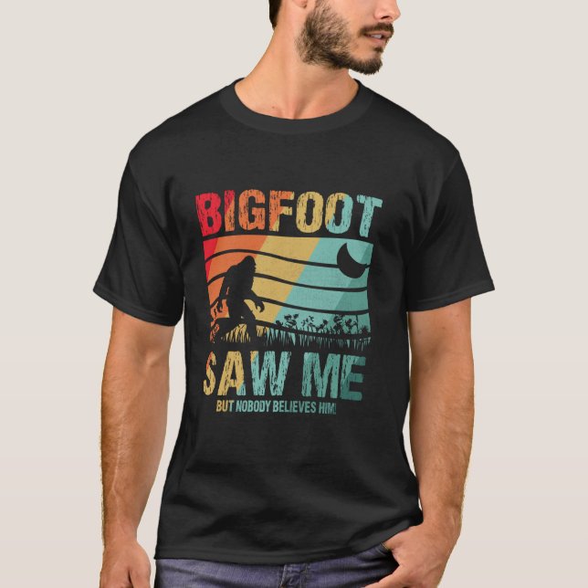 Funny Distressed Bigfoot sah ich glauben Funny Sas T-Shirt (Vorderseite)