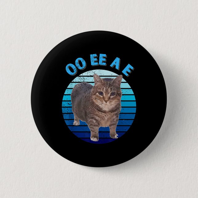 Funny Distressed Oiia Katzenkatze Oi Uiiaa Button (Vorderseite)