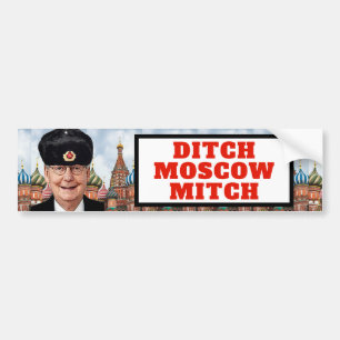 Funny Ditch Moskau Mitch Autoaufkleber