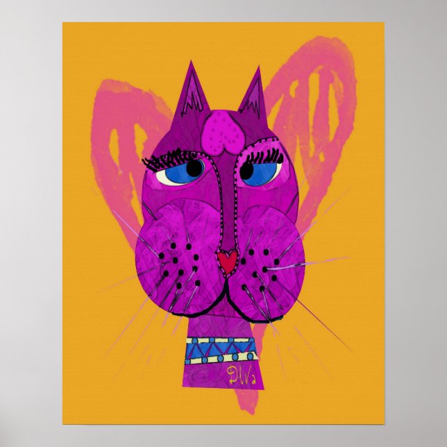 Funny Diva Kitty Poster (Vorne)