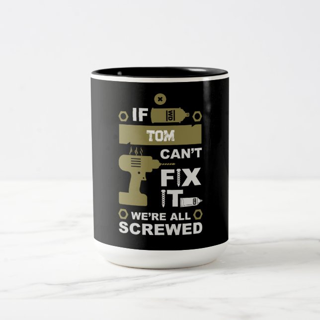 Funny DIY reparieren Zweifarbige Tasse (Mittel)