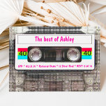 Funny DJ 80er Cassette Tape 40. Geburtstag Einladung<br><div class="desc">Funny DJ 80er Cassette Tape 40. Geburtstag. Feiern Sie Ihre Top-Meilensteine über das 40. Geburtstagsgeschenk mit diesem lustigen 80er Klarkassettenband mit Vintagem,  weißem Etikett auf beiden Seiten. Passen Sie Ihren eigenen Text an.</div>