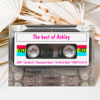 Funny DJ 80er Cassette Tape 40. Geburtstag