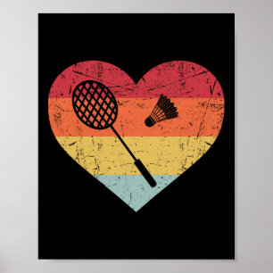 Funny Dminton Shuttle für Männer Frauen Vintag Ret Poster