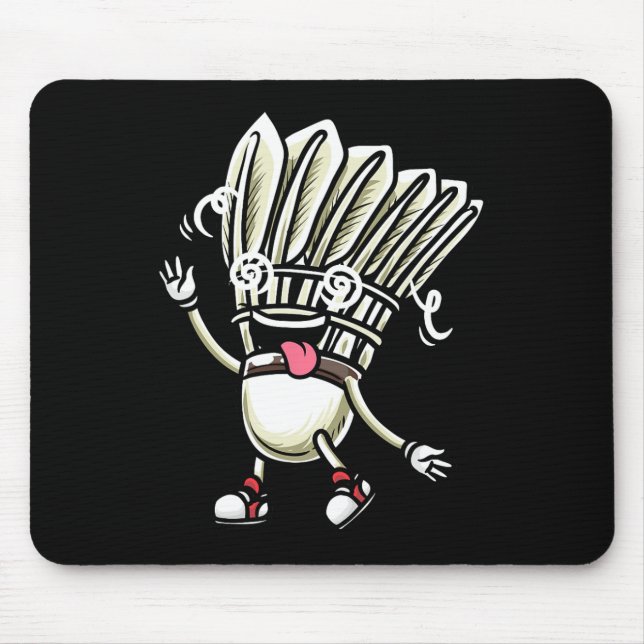 Funny Dminton Shuttle Player Design Männer Frauen  Mousepad (Vorne)