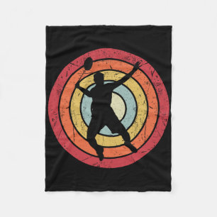 Funny Dminton Shuttle Retro Vintag für Damen Fleecedecke