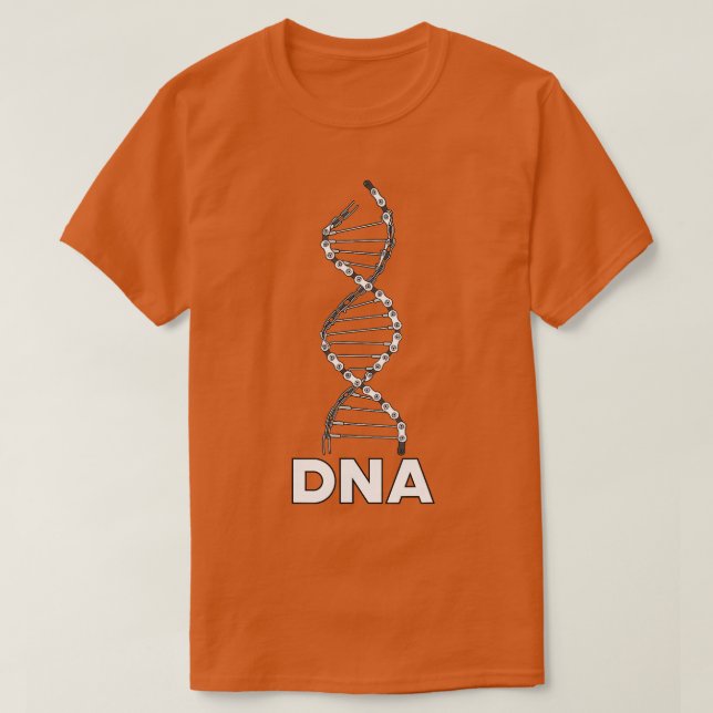 Funny DNA Cycling Bicycle Chain Mountain Bike Lieb T-Shirt (Design vorne)