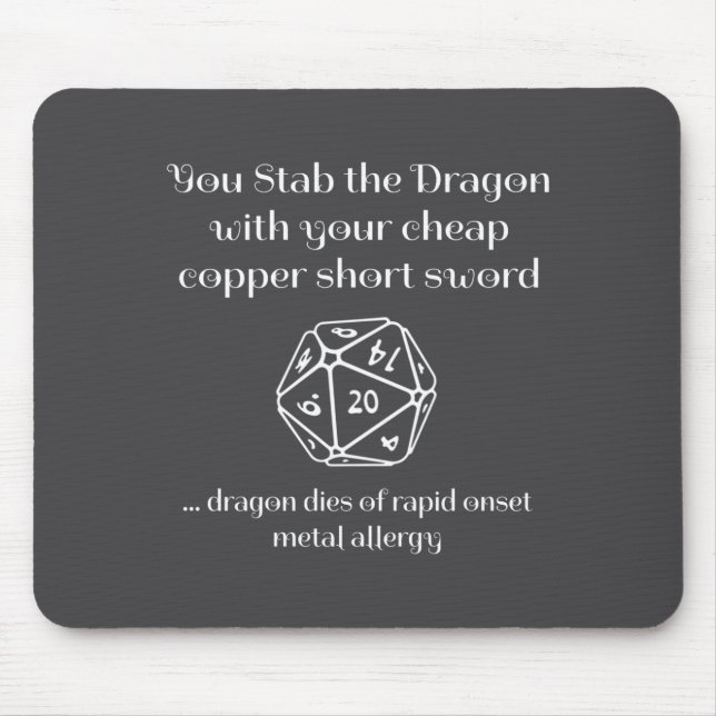 Funny Dnd Gift For Role Playing Games Rpg  Mousepad (Vorne)