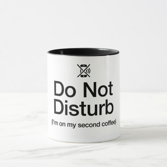 Funny Do Not Disturb Coffee Mug-WFH Sarcastic Mug (Centre)