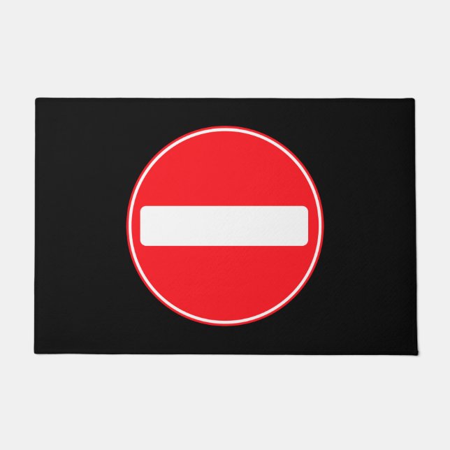 Funny "Do not Enter" Symbol Introvertieren antisoz Fußmatte (Vorderseite)