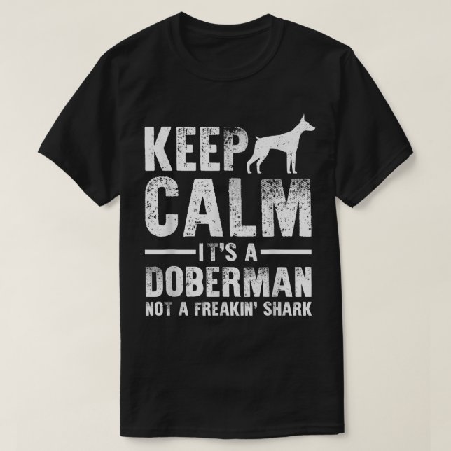 Funny Doberman Art Men Women Doberman Pinscher Dog T-Shirt (Design vorne)
