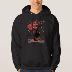 Funny Doberman Heart Valentinstag Dog Vater Mama Hoodie
