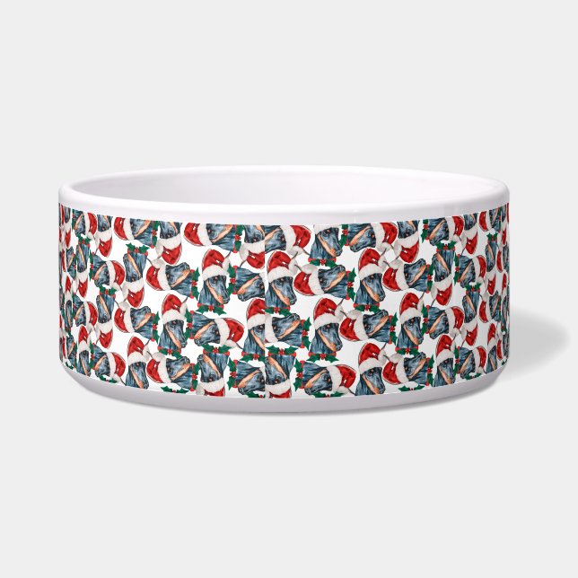 Funny Doberman Name Christmas Pattern Napf (Links)