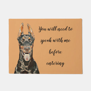 Funny Doberman Pinscher Doormat Fußmatte