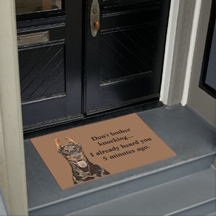 Funny Doberman Pinscher Doormat Fußmatte
