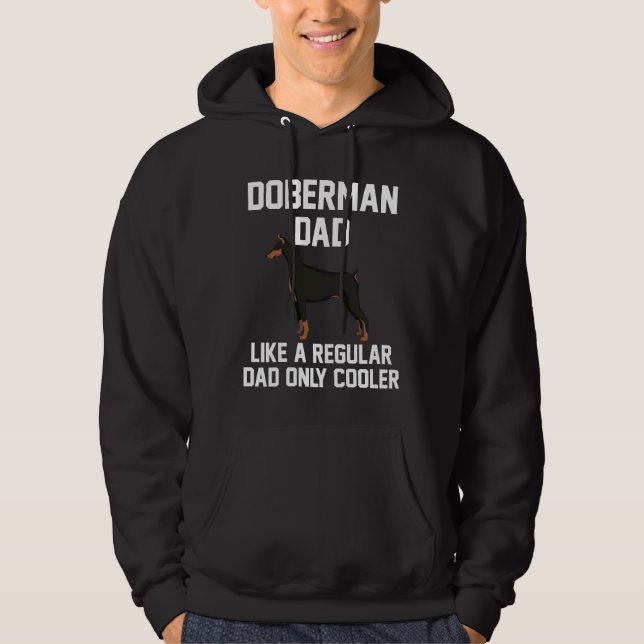 Funny Doberman Vater Hoodie (Vorderseite)