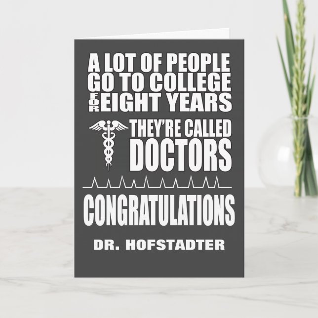 Funny Doctor Abschluss Grußkarte Karte (Vorderseite)