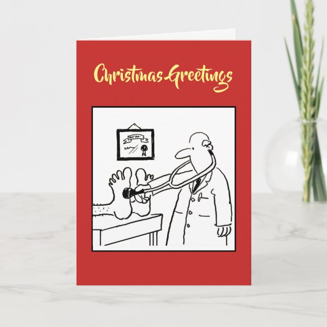 Funny Doctor Christmas Card Feiertagskarte (Vorderseite)