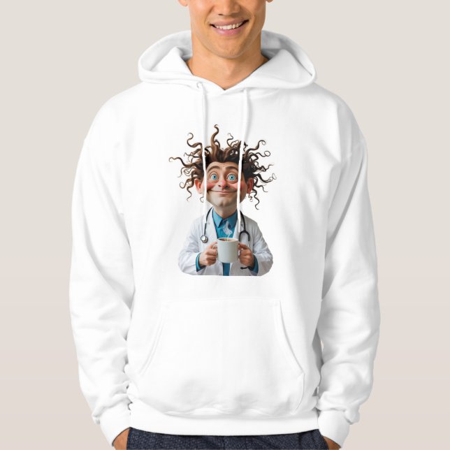 Funny Doctor Coffee Hoodie (Vorderseite)