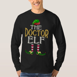 Funny Doctor Elf Hat Family Group Weihnachts-Party T-Shirt