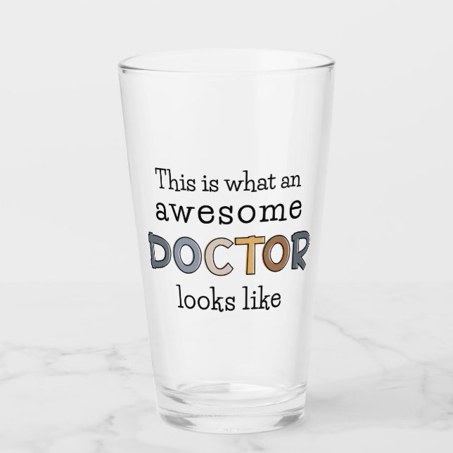 Funny Doctor Gifts | Phantastischer Arzt Glas (Vorderseite)