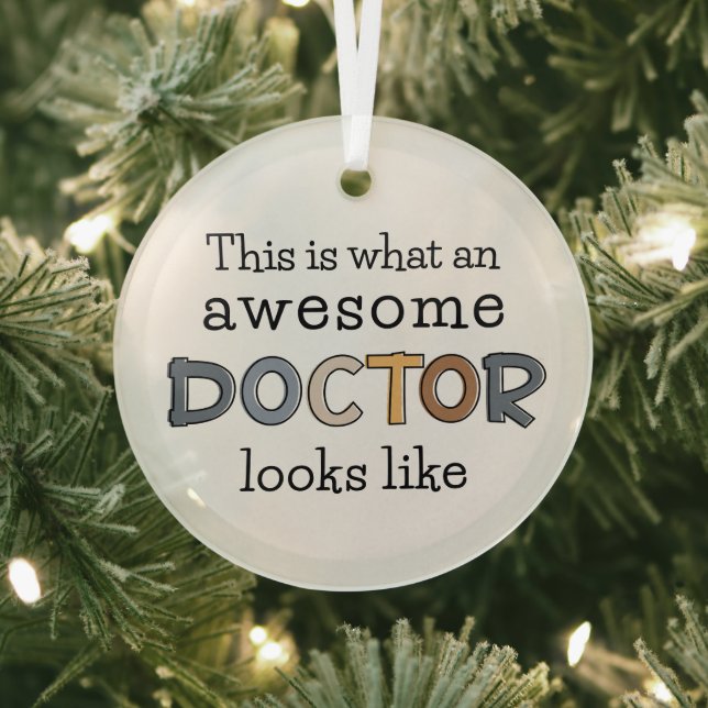 Funny Doctor Gifts | Phantastischer Arzt Ornament Aus Glas (InSitu)