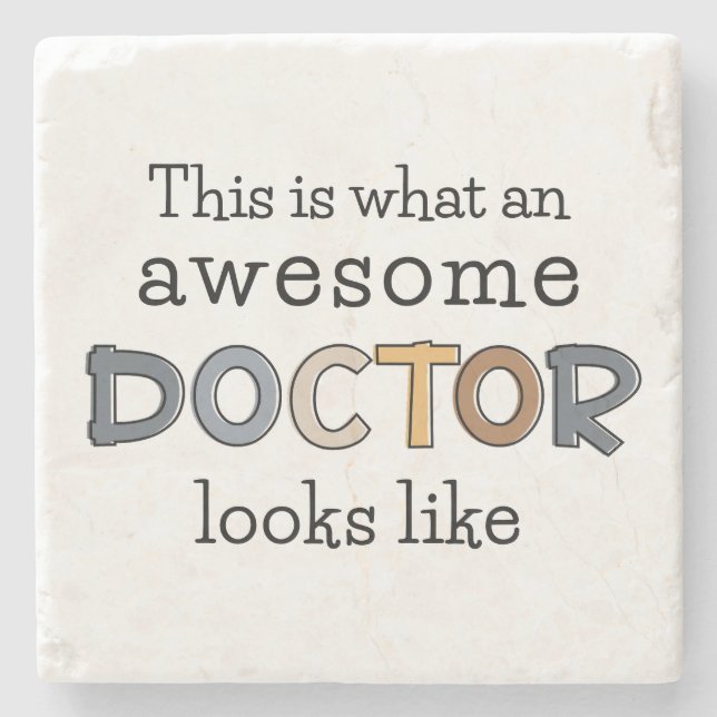 Funny Doctor Gifts | Phantastischer Arzt Steinuntersetzer (Vorderseite)